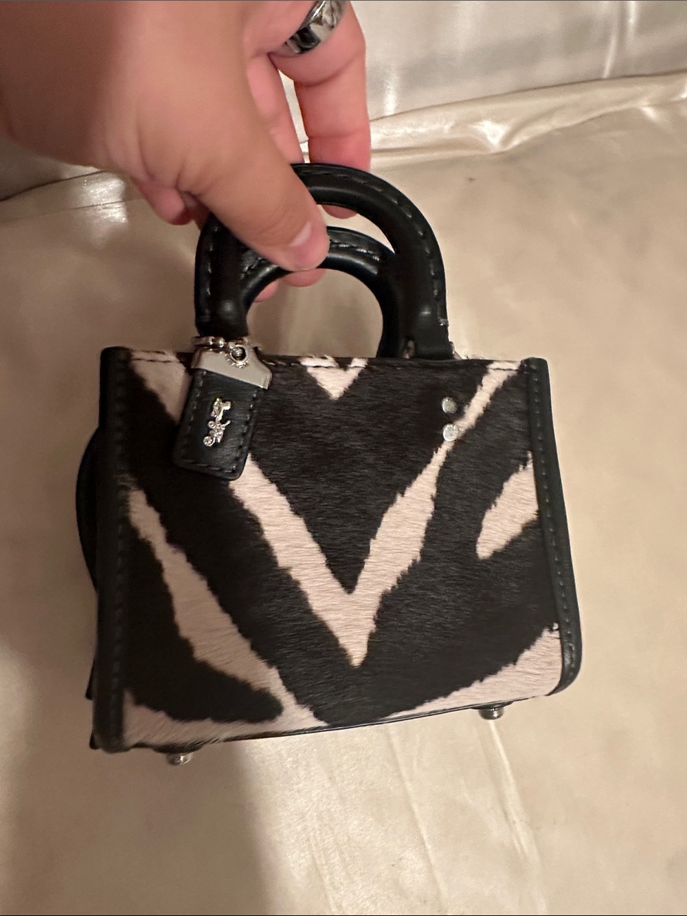 Coach Rouge 12 Zebra Bag